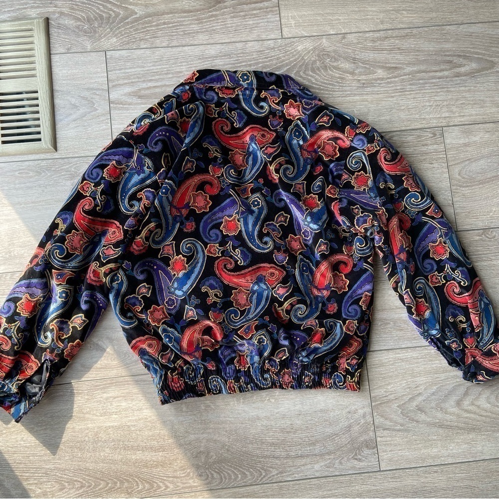 Vintage  Golden Horse Paisley Print Made in Japan Bomber Jacket - Picture 13 of 15